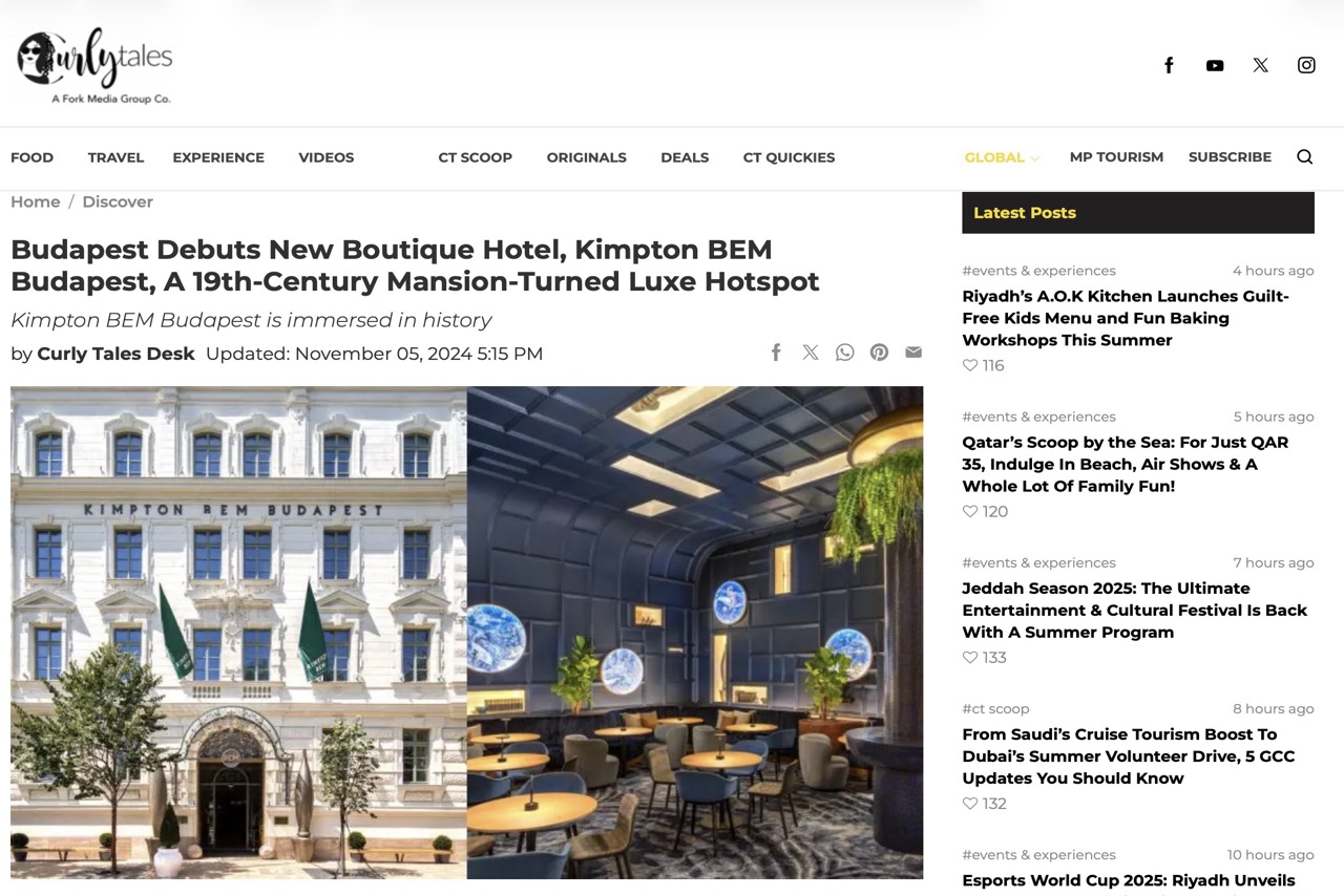 curlytales.com curlytales.com Kimpton BEM Budapest by IHG