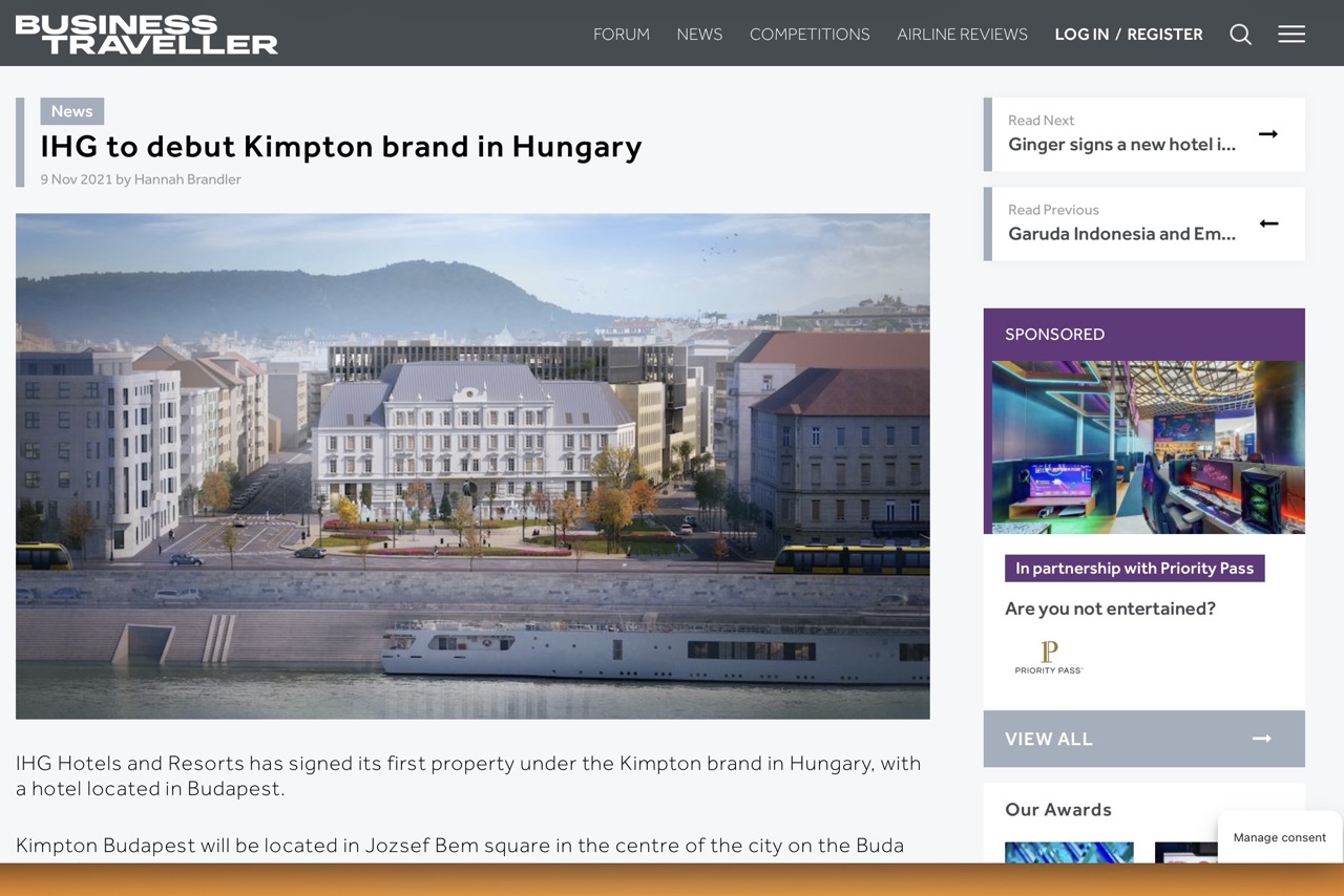 businesstraveller.com Kimpton BEM Budapest businesstraveller.com
