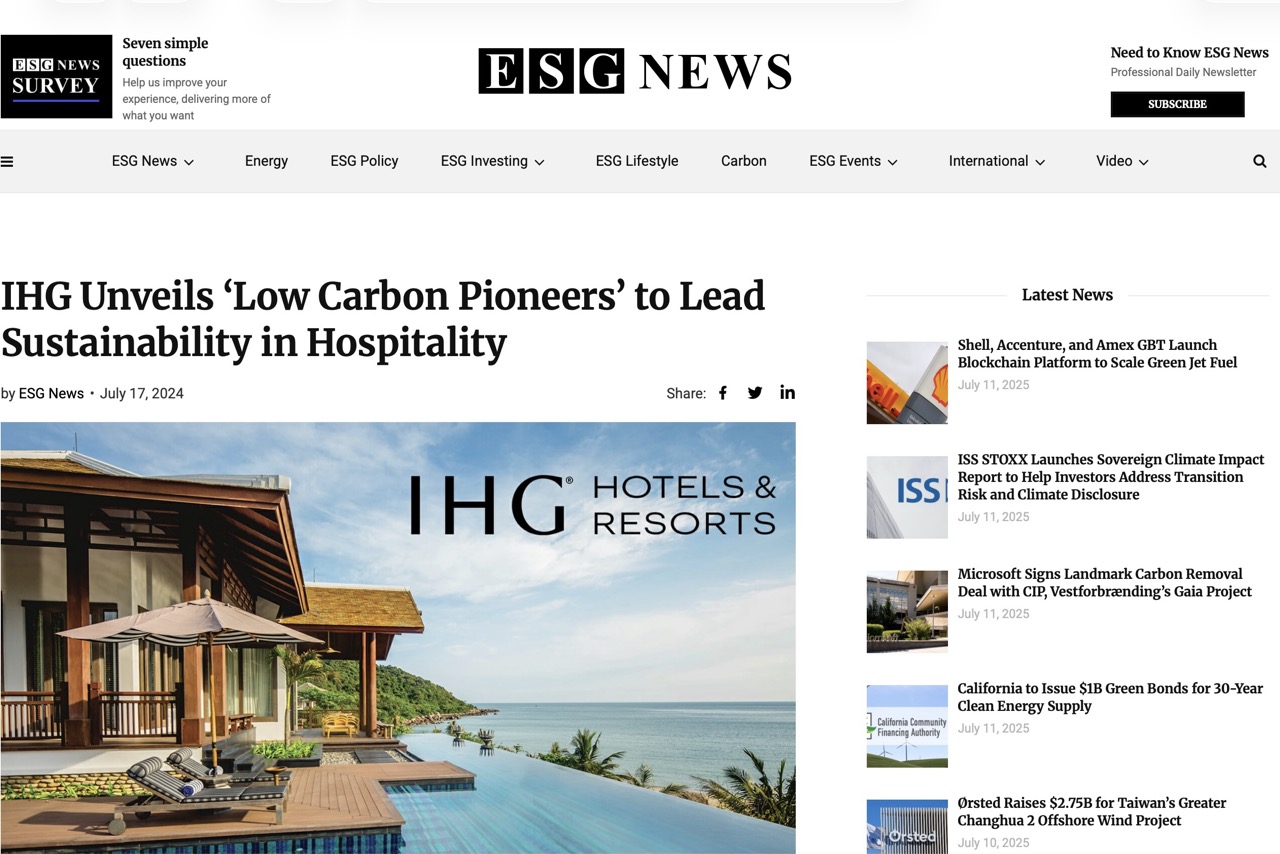 Kimpton BEM Budapest joins Low Carbon Pioneer program by IHG esgnews.com